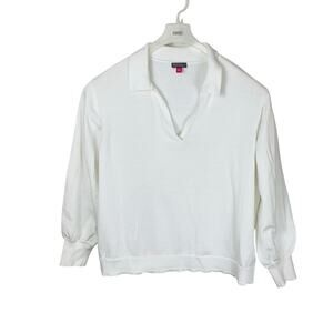 Vince Camuto White Knit Polo Sweater Size XXL